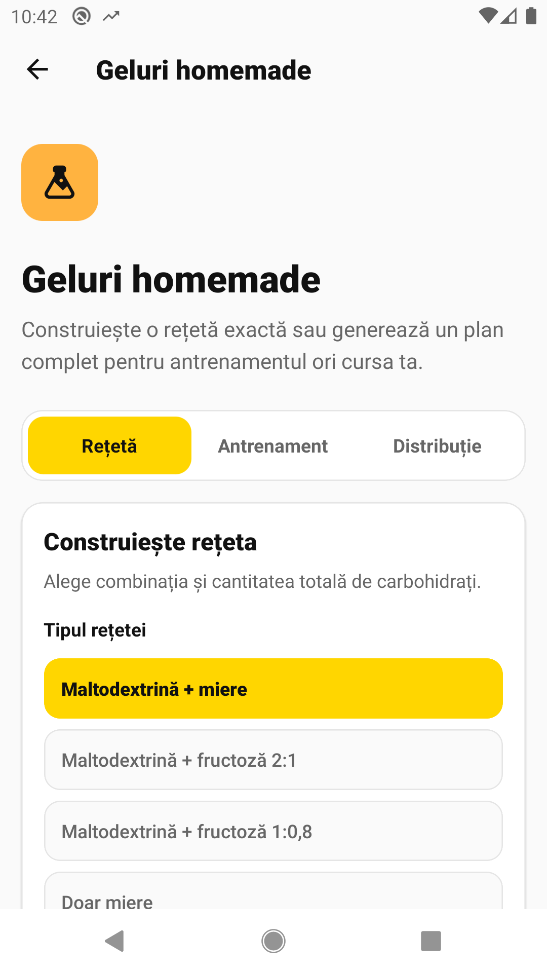 Calculator geluri energizante Tribro
